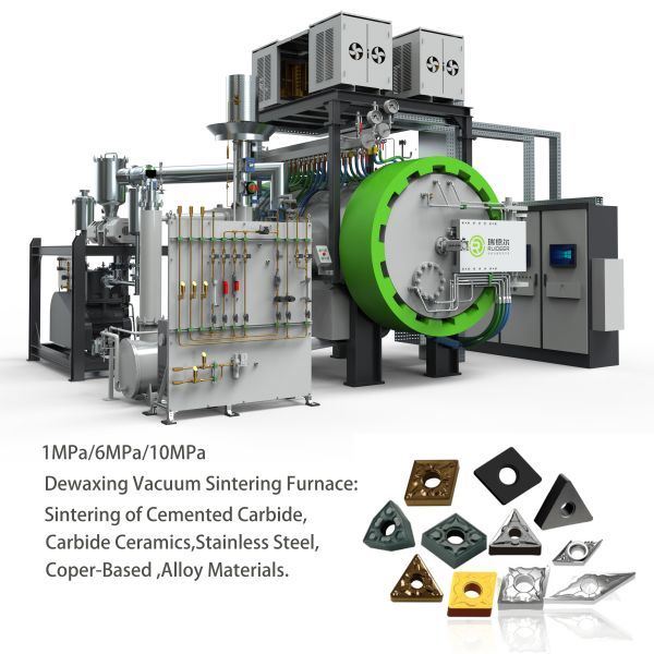 دفع الحدود: Ruideer 10MPa (100bar) فرن التجمد HIP للسيراميك المتقدم والكربيد